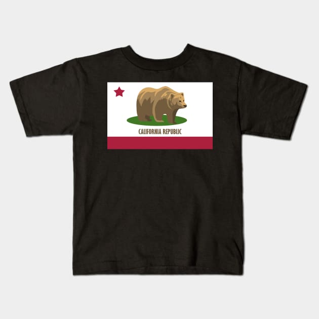 'California Bear Republic' Awesome Bear Gift Kids T-Shirt by ourwackyhome